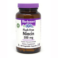 Вітаміни та мінерали Bluebonnet Nutrition Niacin Flush-Free 500 mg, 120 капсул