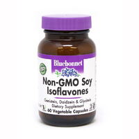 Натуральная добавка Bluebonnet Non-GMO Soy Isoflavones, 60 вегакапсул
