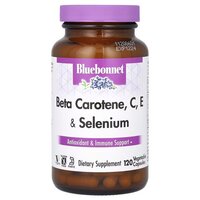 Витамины и минералы Bluebonnet Beta Carotene, C, E Plus Selenium, 120 вегакапсул