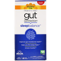 Натуральная добавка Country Life Gut Connection Sleep Balance, 60 вегакапсул