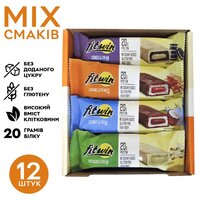 Батончик FitWin Protein Bar 33%, 12x60 грам MIX