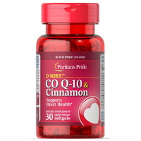 Натуральная добавка Puritan's Pride CO Q10 with cinamon, 30 капсул