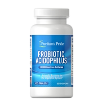 Пробиотики и пребиотики Puritan's Pride Probiotic Acidophilus, 100 таблеток