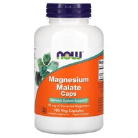 Витамины и минералы NOW Magnesium Malate, 180 вегакапсул