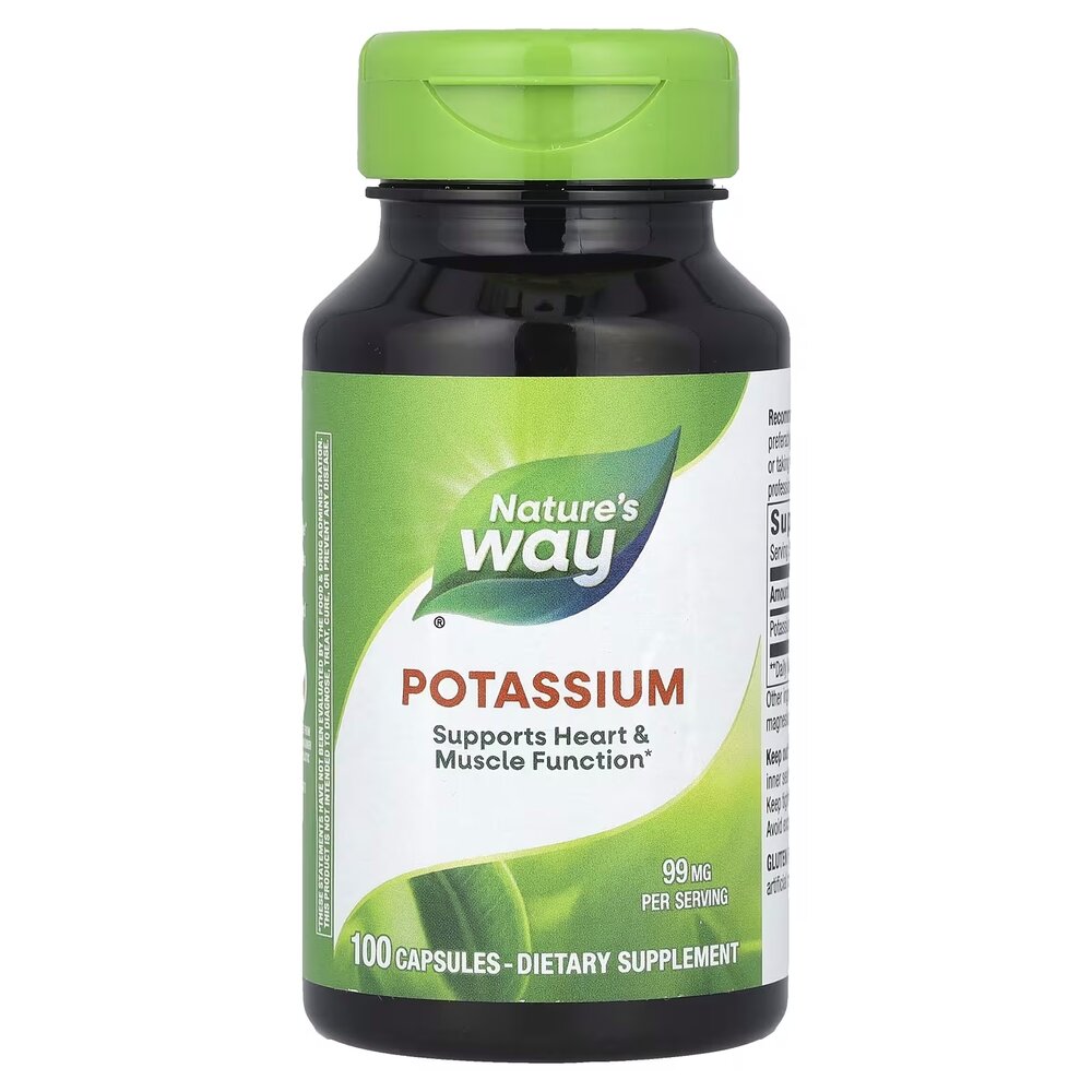 Вітаміни та мінерали Nature's Way Potassium 99 mg, 100 таблеток