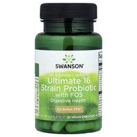 Пробіотики і пребіотики Swanson Ultimate 16 Strain Probiotic with FOS, 30 вегакапсул