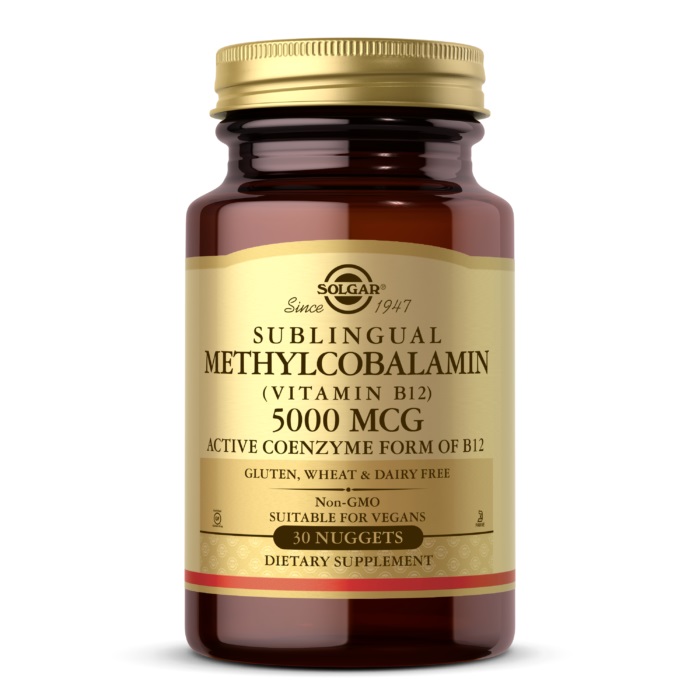 Вітаміни та мінерали Solgar Sublingual Methylcobalamin (Vitamin B12) 5000 mcg, 30 таблеток