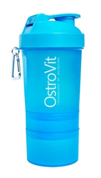 Шейкер OstroVit Smart Shaker, 400 мл + 2 контейнера, Blue