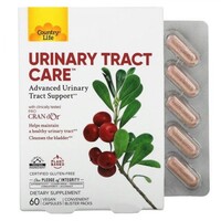 Натуральная добавка Country Life Urinary Tract Care, 60 вегакапсул