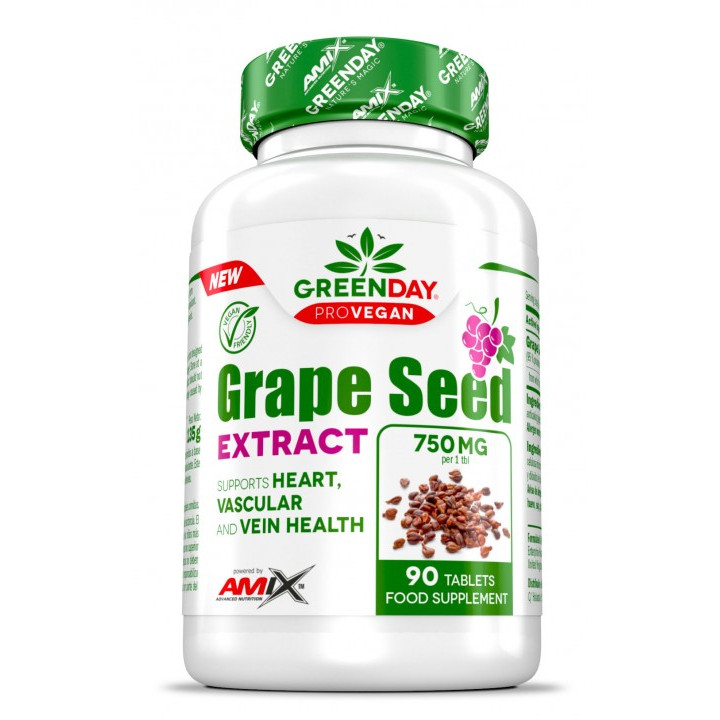 Натуральна добавка Amix Nutrition GreenDay ProVegan Grape Seed Extract, 90 таблеток