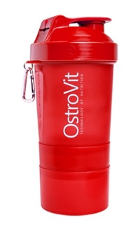 Шейкер OstroVit Smart Shaker + 2 контейнери, 400 мл, Red