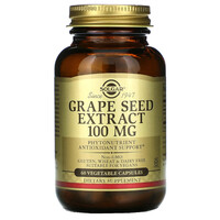 Натуральная добавка Solgar Grape Seed Extract 100 mg, 60 вегакапсул