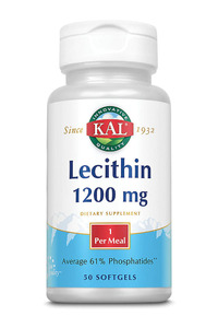Натуральная добавка KAL Lecithin 1200 mg, 50 капсул