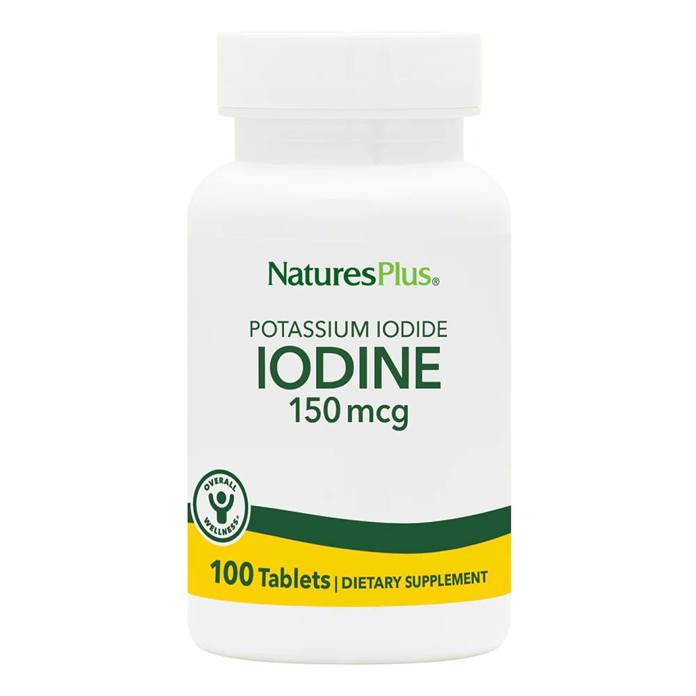 Вітаміни та мінерали Natures Plus Potassium Iodide 150 mcg, 100 таблеток