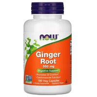 Натуральная добавка NOW Ginger Root 550 mg, 100 вегакапсул
