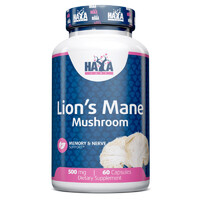 Натуральная добавка Haya Labs Lion's Mane Mushroom 500 mg, 60 капсул