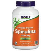 Натуральная добавка NOW Spirulina 1000 mg Certified Organic, 240 таблеток