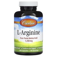 Аминокислота Carlson Labs L-Arginine 1350 mg, 180 капсул