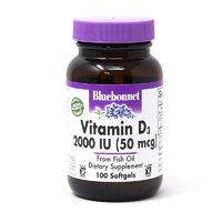 Витамины и минералы Bluebonnet Vitamin D3 2000 IU, 100 капсул