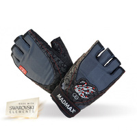 Перчатки для фитнеса MAD MAX OG Black Swan Swarovski MFG 750, Black