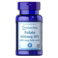 Витамины и минералы Puritan's Pride Folic Acid 400 mcg, 250 таблеток