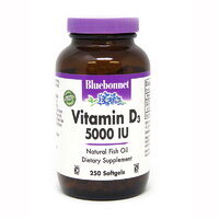 Вітаміни та мінерали Bluebonnet Nutrition Vitamin D3 5000IU, 250 капсул