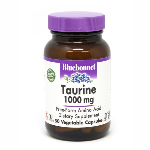 Аминокислота Bluebonnet Taurine 1000 mg, 50 вегакапсул