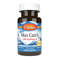 Жирные кислоты Carlson Labs Teen's Max Catch Minis, 30 капсул