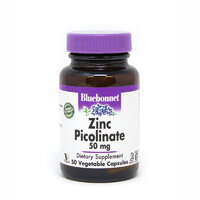 Витамины и минералы Bluebonnet Zinc Picolinate 50 mg, 50 вегакапсул