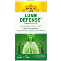 Натуральная добавка Country Life Lung Defense, 60 вегакапсул