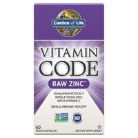 Витамины и минералы Garden of Life Vitamin Code Raw Zinc, 60 вегакапсул