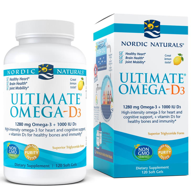 Жирні кислоти Nordic Naturals Ultimate Omega-D3, 120 капсул