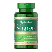 Натуральна добавка Puritan's Pride Ginseng Complex with Royal Jelly, 100 капсул