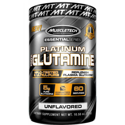 Аминокислота Muscletech Platinum 100% Glutamine, 302 грамма