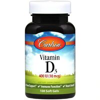 Витамины и минералы Carlson Labs Vitamin D3 400 IU, 100 капсул
