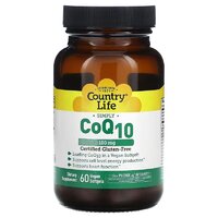 Натуральная добавка Country Life CoQ10 100 mg, 60 вегакапсул