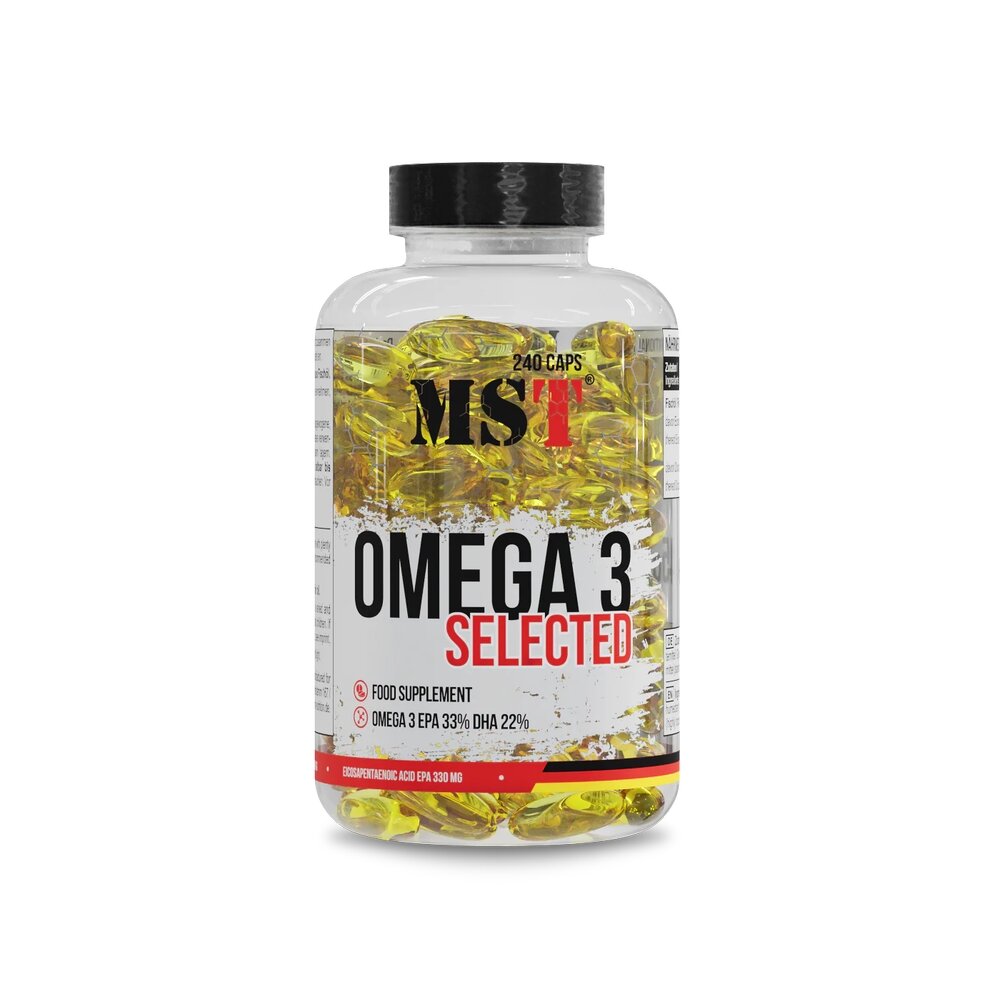 Жирные кислоты MST Omega 3 Selected 55%, 240 капсул
