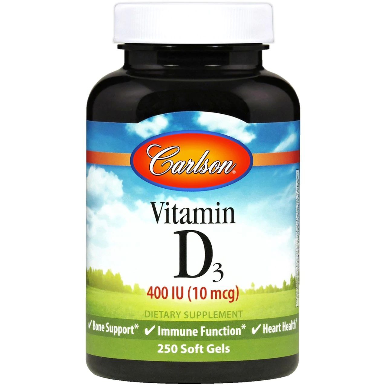 Витамины и минералы Carlson Labs Vitamin D3 400 IU, 250 капсул