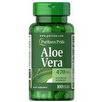 Натуральная добавка Puritan's Pride Aloe Vera 470 mg, 100 капсул