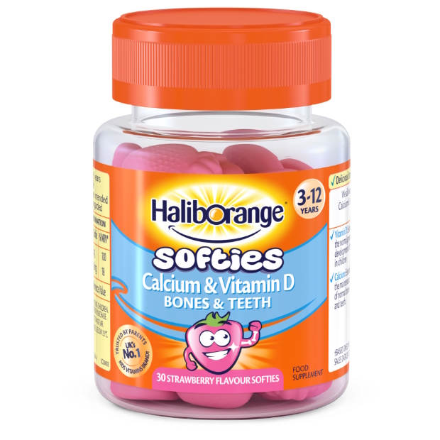 Вітаміни та мінерали Haliborange Calcium &amp; Vitamin D Bones &amp; Teeth, 30 желейок