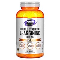 Аминокислота NOW Sports L-Arginine 1000 mg Double Strength, 180 таблеток