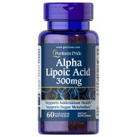 Натуральная добавка Puritan's Pride Alpha Lipoic Acid 300 mg, 60 гелевых капсул