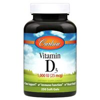 Витамины и минералы Carlson Labs Vitamin D3 1000 IU, 250 капсул