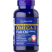 Жирные кислоты Puritan's Pride Double Strength Omega-3 Fish Oil 1200 mg, 180 капсул