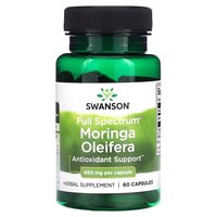 Натуральная добавка Swanson Moringa Oleifera 400 mg Full Spectrum, 60 капсул