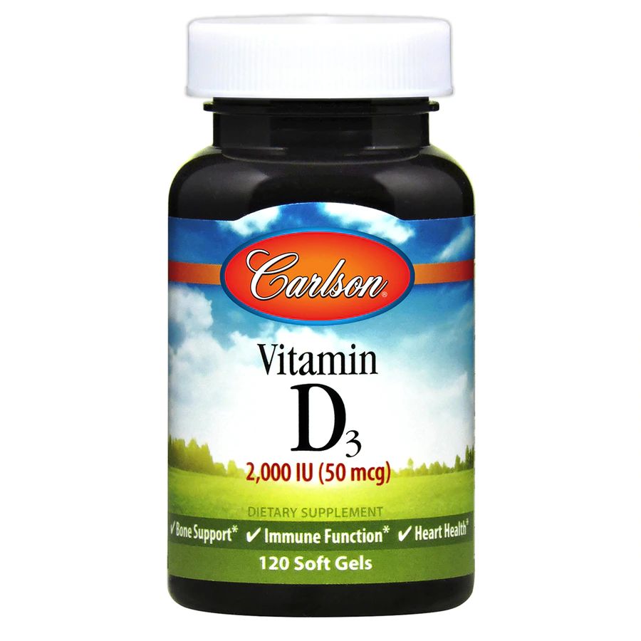 Вітаміни та мінерали Carlson Labs Vitamin D3 2000 IU, 120 капсул