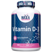 Витамины и минералы Haya Labs Vitamin D3 400 IU, 250 капсул