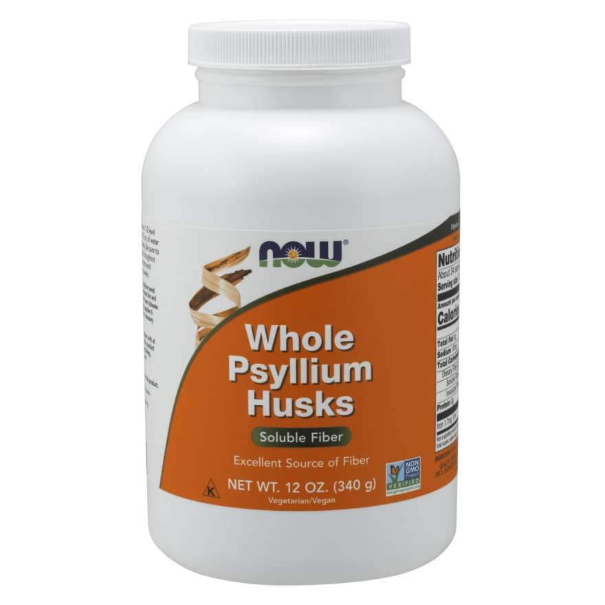 Натуральна добавка NOW Whole Psyllium Husks, 340 грам