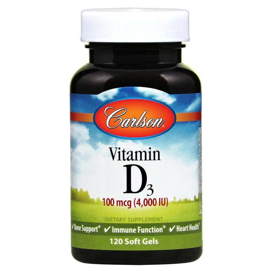 Витамины и минералы Carlson Labs Vitamin D3 4000 IU, 120 капсул