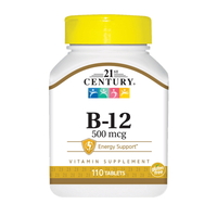 Витамины и минералы 21st Century Vitamin B12 500 mcg, 110 таблеток
